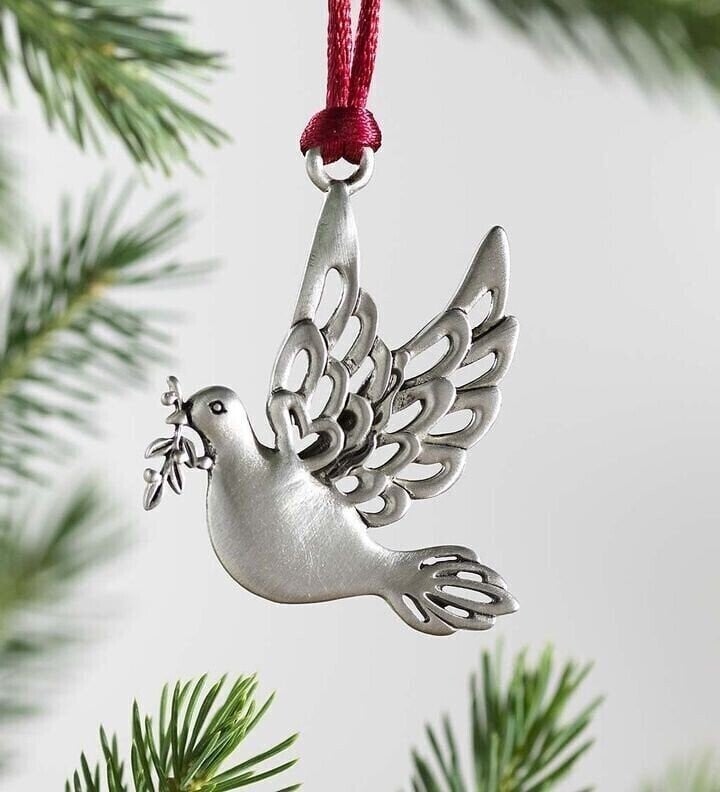🎄SOLID PEWTER CHRISTMAS TREE ORNAMENT