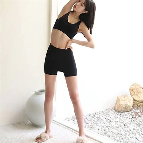 🔥Hot Sale🔥Double-layer Front CrotchIce Silk Safety Shorts