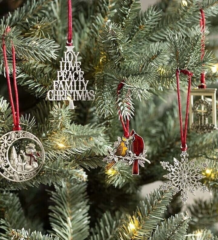 🎄SOLID PEWTER CHRISTMAS TREE ORNAMENT