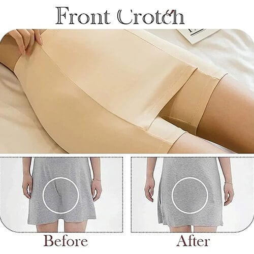🔥Hot Sale🔥Double-layer Front CrotchIce Silk Safety Shorts