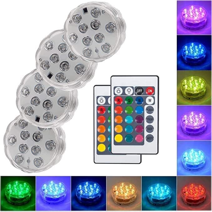 Submersible LED Pool Lights (RF Remote Control )
