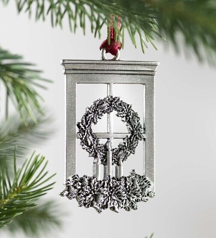 🎄SOLID PEWTER CHRISTMAS TREE ORNAMENT