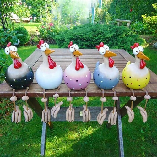 🐔Funny Chicken Yard Art🔥