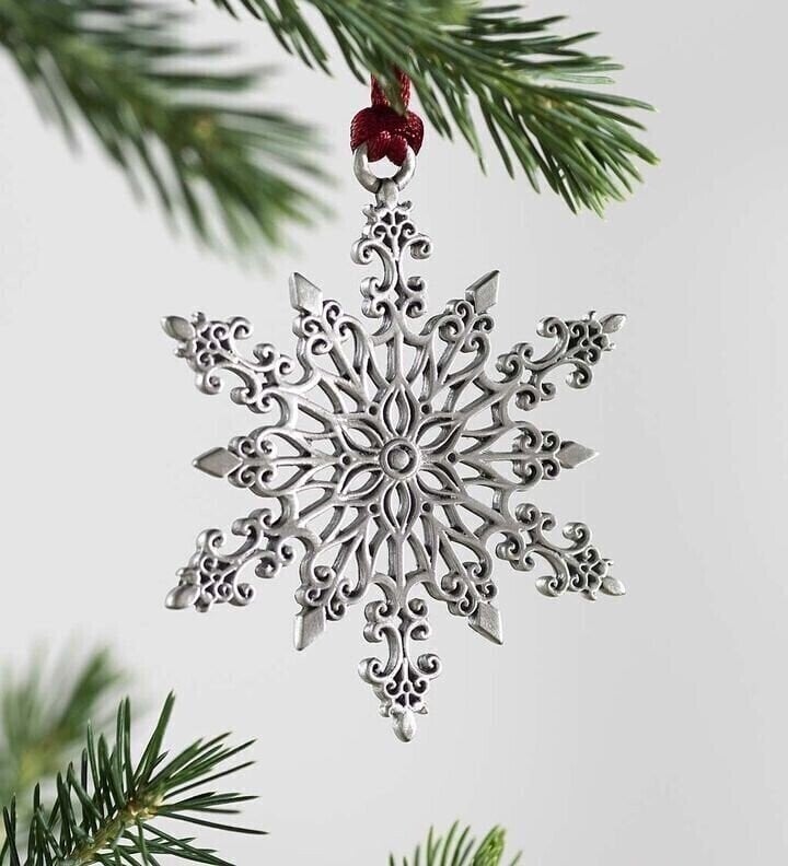 🎄SOLID PEWTER CHRISTMAS TREE ORNAMENT